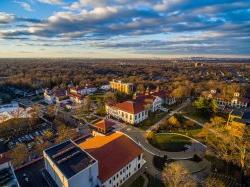 Aerial view of Montclair State University Campus and surrounding area.